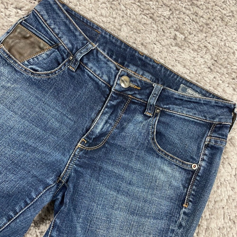 Chevignon Denim Goods Women's Size 30 (Actual 28x26) Crystal Straight Leg Jeans